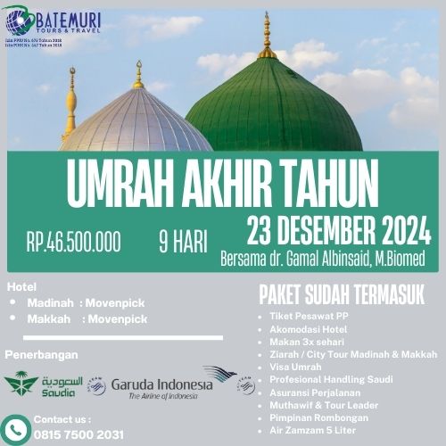 Umroh Akhir Tahun, AST, Paket 9 Hari, Keberangkatan 23 Desember 2024